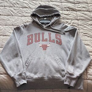 Bulls Logo Gray Hoodie